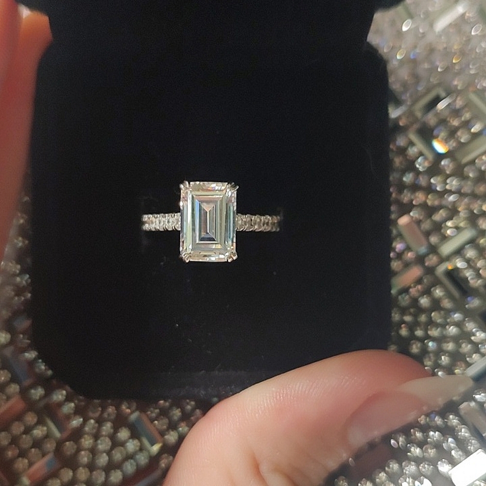 Emerald Cut Lab Diamond Ring